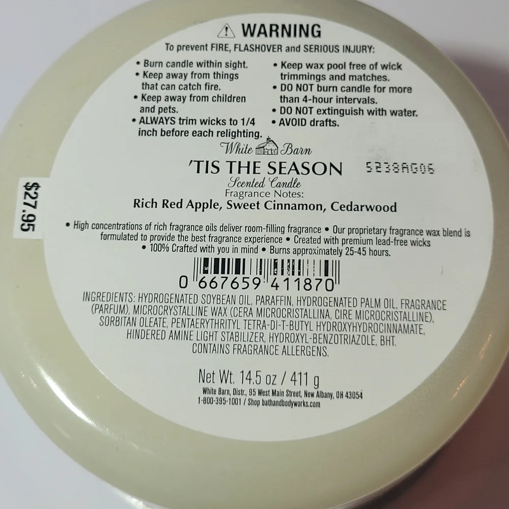 2 Bath & Body Works Tis The Season 3 Wick Candle Bundle New